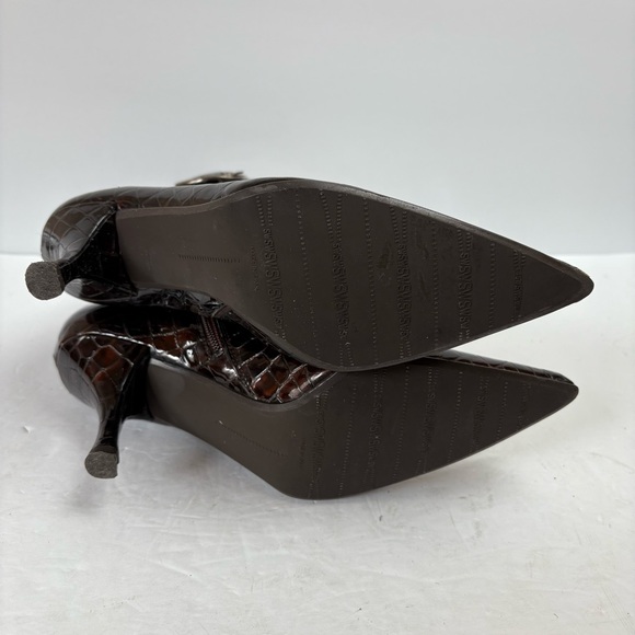 Women’s Stewart Weitzman Patent Leather Croc Pattern Boots Size 7.5 M Spain - Picture 8 of 12